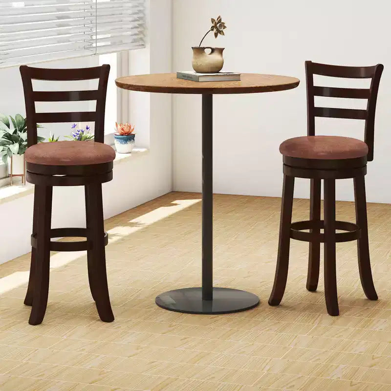 Costway Set di 2/4 Sgabelli da Bar Girevoli con Schienale, Altezza 76 cm, Seduta in Similpelle per Pub