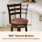 Costway Set di 2/4 Sgabelli da Bar Girevoli con Schienale, Altezza 76 cm, Seduta in Similpelle per Pub