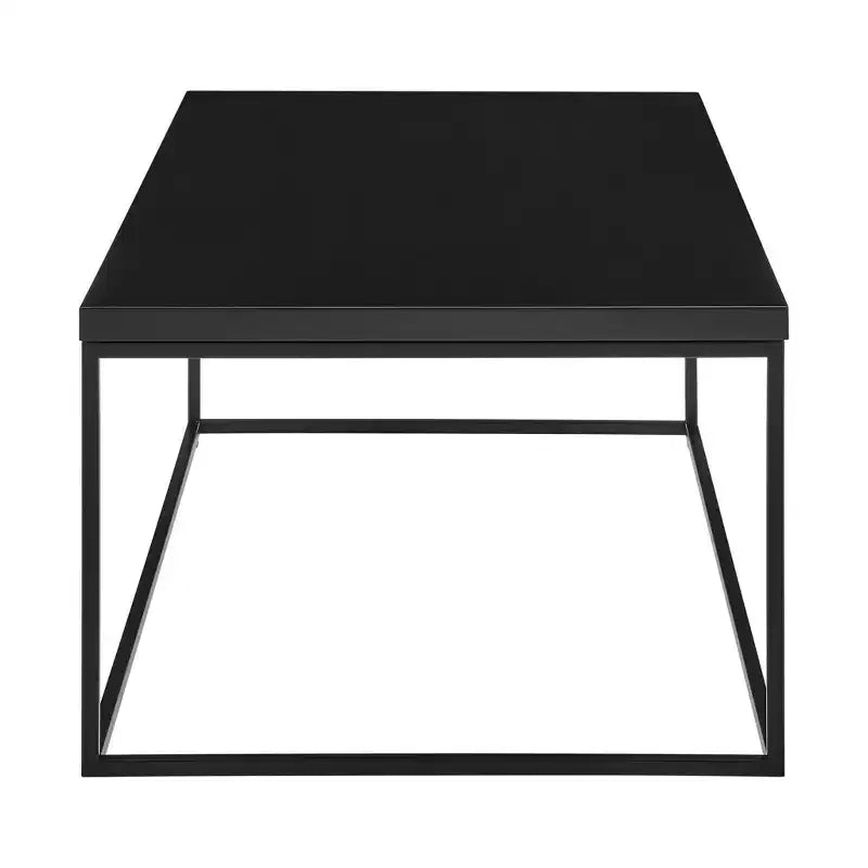 Tavolino quadrato HomeRoots 35 in legno nero e metallo