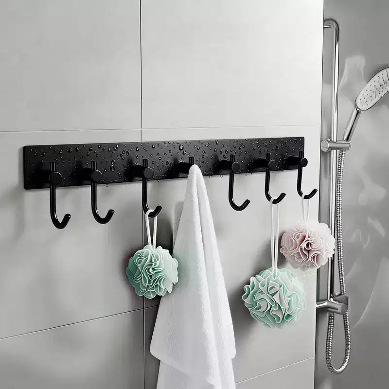 Portachiavi da Parete, Porta Chiavi a 6 Ganci in Acciaio Inox con Montaggio Adesivo Senza Foratura, Organizer Dorato per Chiavi, Cappotti, Asciugamani, Cappelli