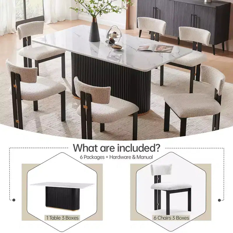 Tavolino da caffè in finto marmo beige - Piano in pietra sinterizzata da 33" e base in legno massello, tavolino rotondo moderno per soggiorno - Morden Fort