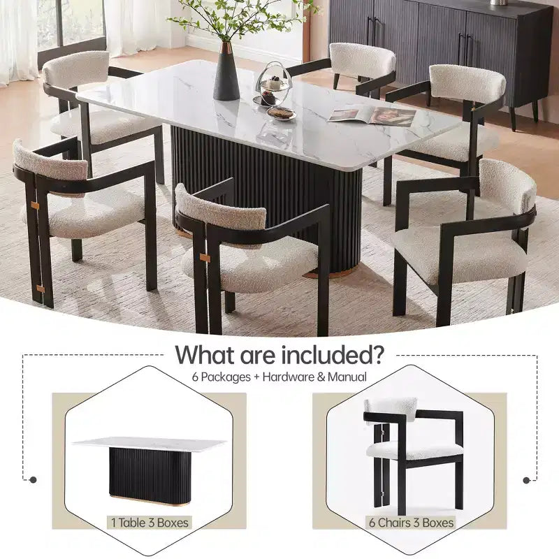 Tavolino da caffè in finto marmo beige - Piano in pietra sinterizzata da 33" e base in legno massello, tavolino rotondo moderno per soggiorno - Morden Fort