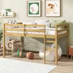 MAYEERTY Struttura Letto Matrimoniale in Legno di Pino Massiccio Senza Necessità di Rete a Molle Design Silenzioso