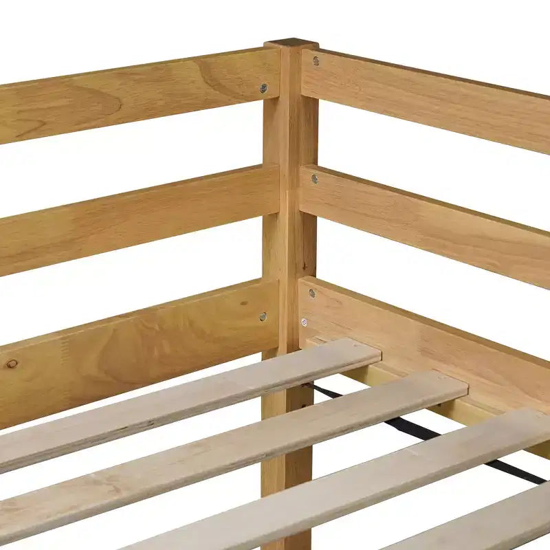 MAYEERTY Struttura Letto Matrimoniale in Legno di Pino Massiccio Senza Necessità di Rete a Molle Design Silenzioso