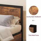 Dyonery Letto Matrimoniale con Contenitore e 4 Cassetti, Testiera e Pediera in Legno, Doghe in Acciaio Resistenti, Silenzioso, Nessuna Rete a Molle Necessaria e Facile da Montare