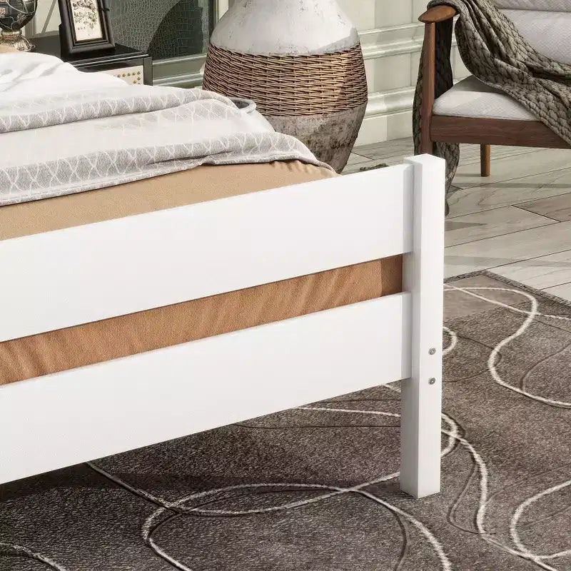 MAYEERTY Struttura Letto Singolo Imbottita in Ecopelle con Supporto Lombare, Nessuna Rete a Molle Necessaria
