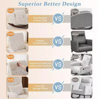Sedia a dondolo imbottita Karl Home, beige