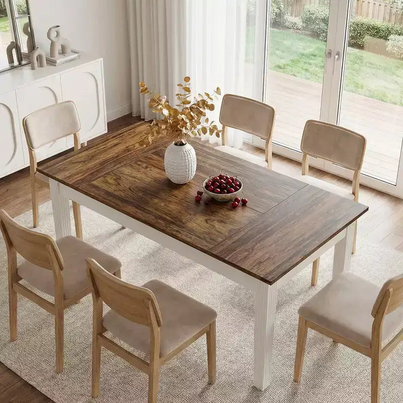 MAYEERTY 63 Tavolo da pranzo effetto legno, scrivania multiuso per casa e ufficio di facile montaggio
