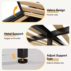 Dyonery Letto Imbottito con Testiera a Orecchie Misura Queen - Alto 141 cm, con Solide Doghe in Legno, Nessun Boxspring Necessario, Base Senza Rumore