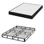 Dyonery Base Letto Matrimoniale Queen Size con Rete, Struttura per Materasso in Acciaio Pesante con Rivestimento in Tessuto, Senza Rumore, Facile da Montare