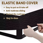 Dyonery Base Letto Matrimoniale Queen Size con Rete, Struttura per Materasso in Acciaio Pesante con Rivestimento in Tessuto, Senza Rumore, Facile da Montare