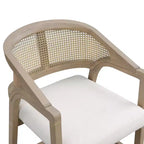 Christopher Knight Home Mirae Sgabelli da bancone Mid-Century Modern in rattan e legno di gomma, 5 pezzi, con tavolo da bancone a flauto