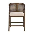 Christopher Knight Home Mirae Sgabelli da bancone Mid-Century Modern in rattan e legno di gomma, 5 pezzi, con tavolo da bancone a flauto