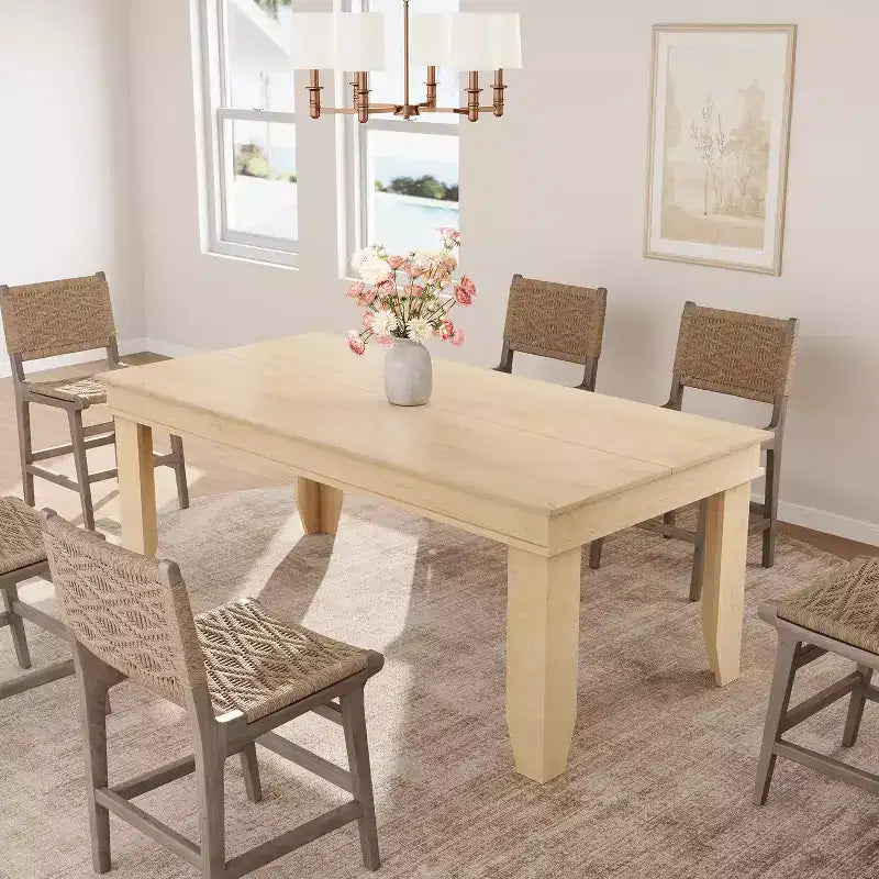 Tavolo da Pranzo per Agriturismo da 4-6 Persone, Tavolo Rettangolare da Cucina da 160 cm con Struttura in Legno Finitura Marrone per Sala da Pranzo