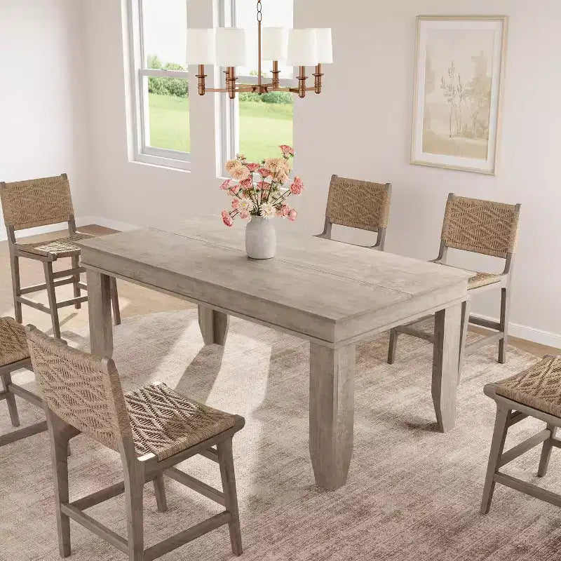 Tavolo da Pranzo per Agriturismo da 4-6 Persone, Tavolo Rettangolare da Cucina da 160 cm con Struttura in Legno Finitura Marrone per Sala da Pranzo