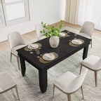 Tavolo da Pranzo per Agriturismo da 4-6 Persone, Tavolo Rettangolare da Cucina da 160 cm con Struttura in Legno Finitura Marrone per Sala da Pranzo