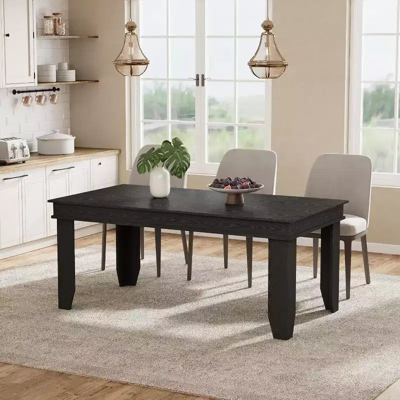 Tavolo da Pranzo per Agriturismo da 4-6 Persone, Tavolo Rettangolare da Cucina da 160 cm con Struttura in Legno Finitura Marrone per Sala da Pranzo