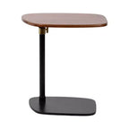 Tavolino regolabile a C Kate and Laurel Adamas, Noce marrone e Nero, 22x16x28