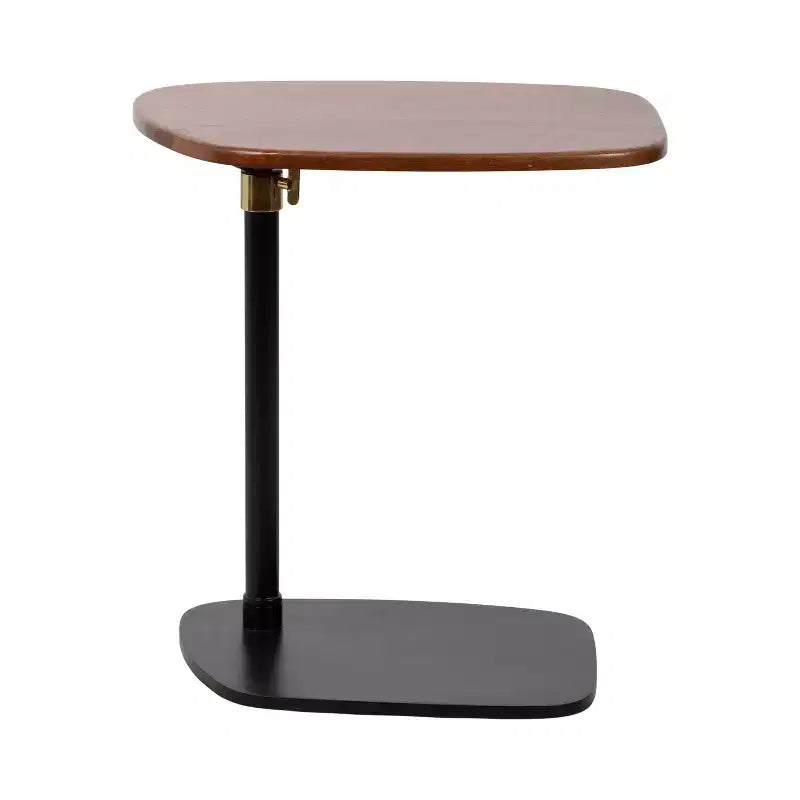 Tavolino regolabile a C Kate and Laurel Adamas, Noce marrone e Nero, 22x16x28