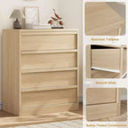 Cassettiera in legno a 4 cassetti con maniglie in noce, soluzione elegante per l'organizzazione della casa, 1094718 cm