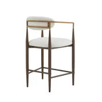 Christopher Knight Home Iwinie Set Sala da Pranzo Moderno 5 Pezzi con Tavolo in Legno con Piedistallo e Sgabelli da Bancone Imbottiti in Metallo