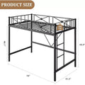 Twin Loft Bed Frame, Heavy Duty Metal with 400 Lbs Capacity, Space-Saving Noise-Free Design for Kids Teens Adults