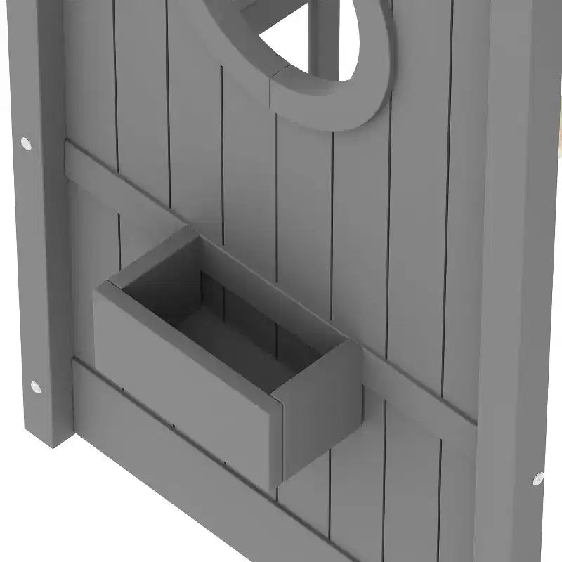 Struttura letto a forma di casetta Luxystar con mensole, finestra e tetto per la camera dei bambini