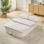Divano letto convertibile, divano letto futon pieghevole con 2 cuscini per schienale per soggiorno, nessun assemblaggio richiesto - ModernLuxe