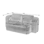 Divano letto convertibile, divano letto futon pieghevole con 2 cuscini per schienale per soggiorno, nessun assemblaggio richiesto - ModernLuxe