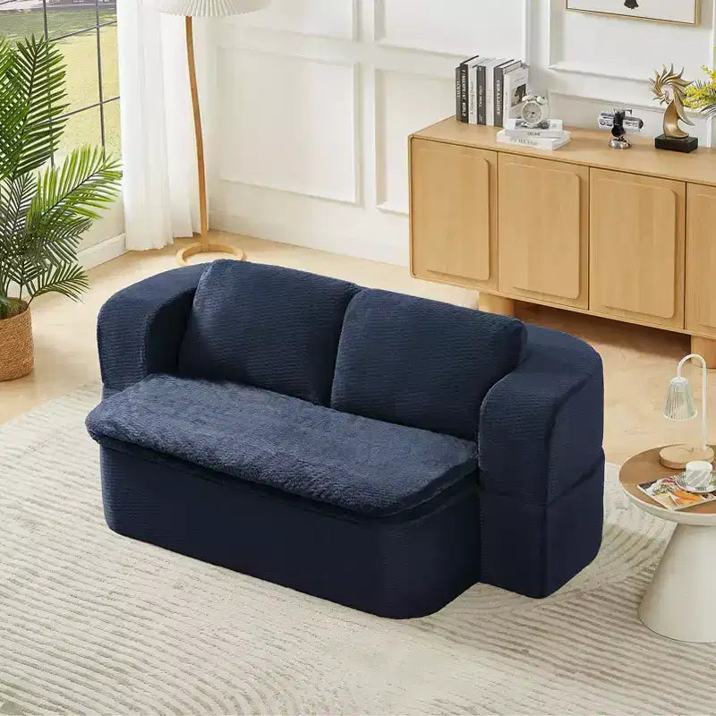 Divano letto convertibile, divano letto futon pieghevole con 2 cuscini per schienale per soggiorno, nessun assemblaggio richiesto - ModernLuxe