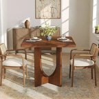 Tavolo da pranzo quadrato in legno Lantine per 2-4 persone, tavolino da 80 cm per sala da pranzo, cucina, piccoli spazi