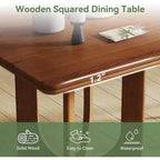 Tavolo da pranzo quadrato in legno Lantine per 2-4 persone, tavolino da 80 cm per sala da pranzo, cucina, piccoli spazi
