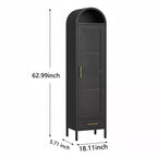 Garvee Vetrina Espositiva con Porta in Vetro ad Arco. Espositore Autoportante in Acciaio Laminato a Freddo con Spessore di 0,6 mm per Casa, Ufficio, Negozi