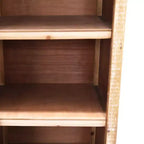 GDFStudio Mobile Contenitore Rustico Brimley in Legno Massello con Anta Decorativa Intagliata e 2 Cassetti