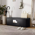 Panca Contenitore Pieghevole Costway 43 pollici con tasca laterale Baule Marrone/Grigio/Grigio Scuro/Nero/Bianco