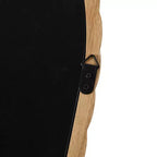 Specchio decorativo da parete ad arco 24 x 36 con cornice in legno di caucciù elegantemente intrecciato, tocco moderno per camera da letto, bagno, soggiorno-Panipeachy