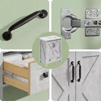 Mobile bagno da 30 pollici con lavabo in ceramica, mobile da bagno in stile rustico autoportante con 2 ante e 1 cassetto