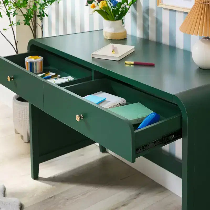 Scrivania da Scrittura dal Design Curvo Moderno Walker Edison Zoey