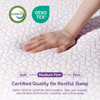 Materasso in memory foam con gel rinfrescante Sersper 12 Rayon in carbone di bambù - Compatibile con letto a piattaforma, rete a molle o base a doghe