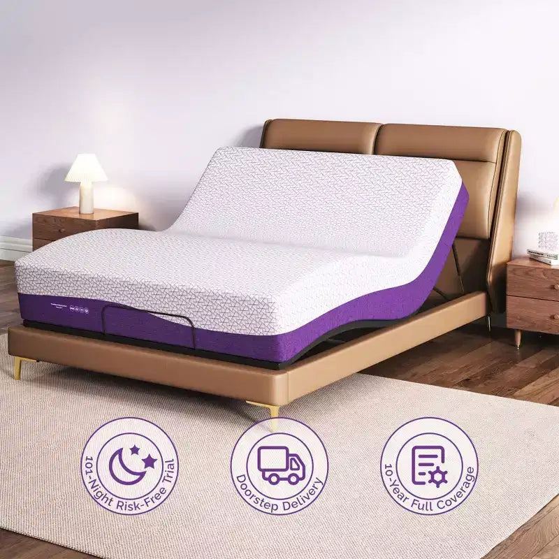 Materasso in memory foam con gel rinfrescante Sersper 12 Rayon in carbone di bambù - Compatibile con letto a piattaforma, rete a molle o base a doghe