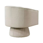 GDFStudio Madison - Poltrona Girevole Accent con Braccioli a Botte, Moderna, Rivestita in Velluto, con Struttura in Legno