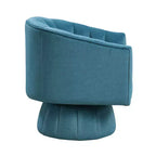 GDFStudio Madison - Poltrona Girevole Accent con Braccioli a Botte, Moderna, Rivestita in Velluto, con Struttura in Legno