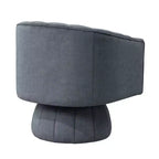 GDFStudio Madison - Poltrona Girevole Accent con Braccioli a Botte, Moderna, Rivestita in Velluto, con Struttura in Legno