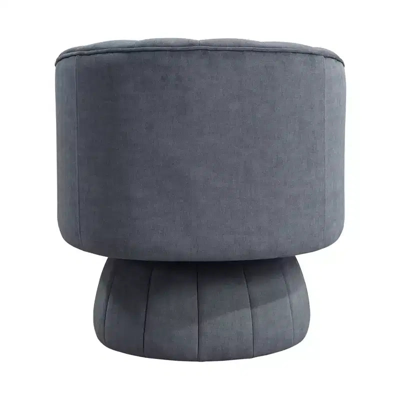 GDFStudio Madison - Poltrona Girevole Accent con Braccioli a Botte, Moderna, Rivestita in Velluto, con Struttura in Legno