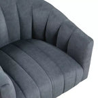 GDFStudio Madison - Poltrona Girevole Accent con Braccioli a Botte, Moderna, Rivestita in Velluto, con Struttura in Legno