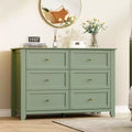 Modern Elegant 6-Drawer Storage Dresser,Lacquer Finish Wooden Chest with Solid Wood Legs, Versatile Organizer for Bedroom,Nursery,Living Room&Closet