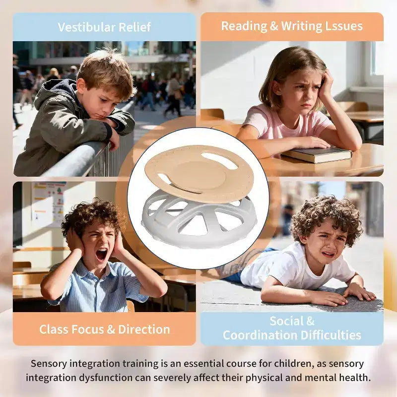 Garvee Kids Sedia Girevole Sensoriale - Sedia Girevole per Autismo con Maniglia di Sicurezza e Base Antiscivolo, Migliora la Coordinazione Corporea e l'Allenamento dell'Equilibrio