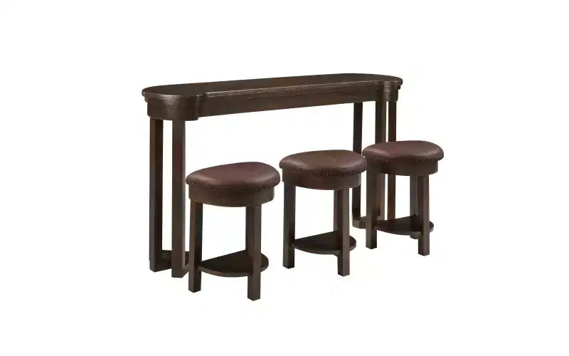 Set da tavola da bar di 4 pezzi con 3 sgabelli imbottiti in PU, tavolo da pranzo altezza bancone, set colazione salvaspazio per cucina, sala da pranzo, espresso