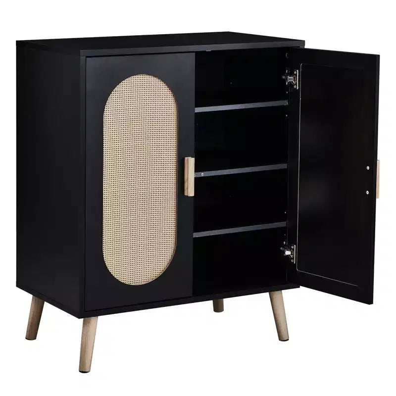 Karl Home Mobile scarpiera in rattan moderna da 18 paia