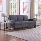 Realizzato per stile e funzionalità, questo tavolino da divano/comodino quadrato in legno e metallo con ripiano, piccolo tavolino per soggiorno.